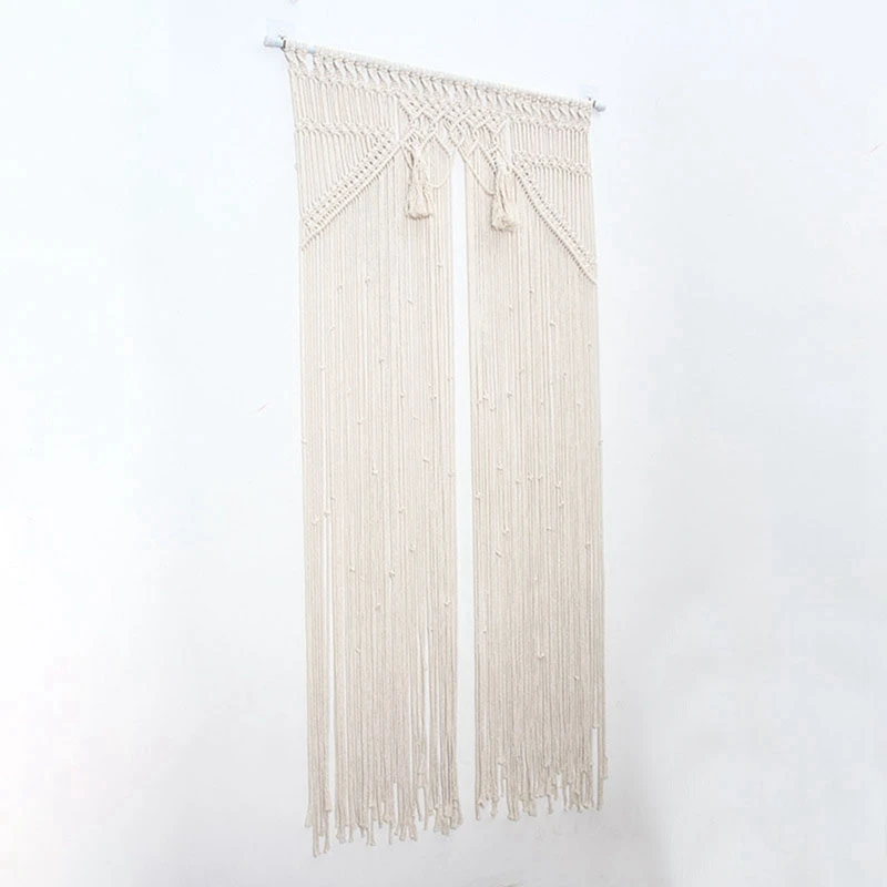 

Wall Hanging Macrame Curtain Bohemian Hand Woven Tapestry Perfect Door Curtain Macrame for Bedroom Wedding Decoration