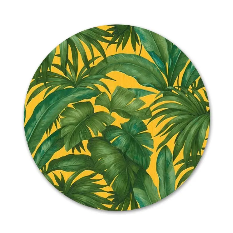 Тропические экзотические пальмы листья значки металлические для украшения