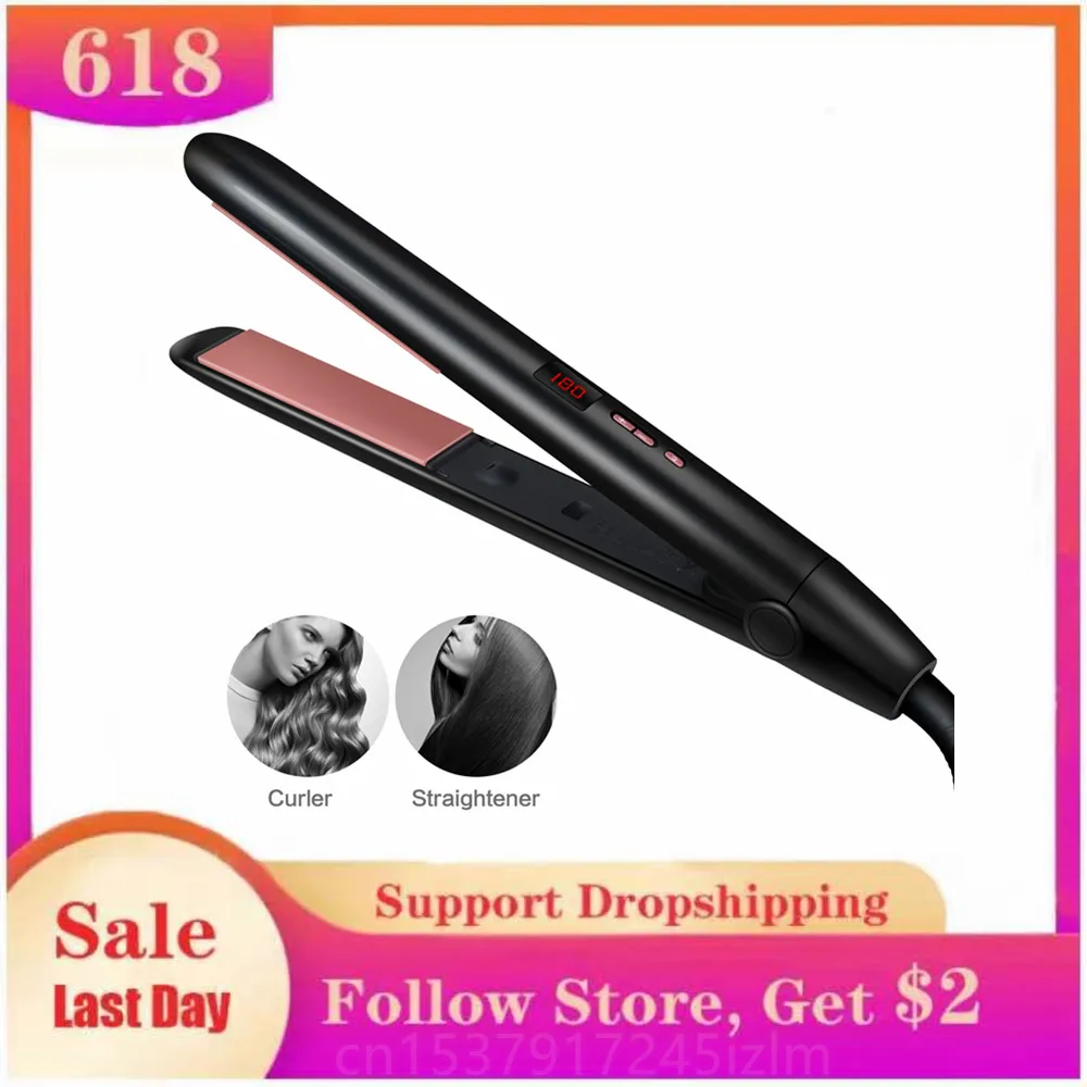 2 в 1 утюжок выпрямитель и бигуди Профессиональный Керамика инструмент для