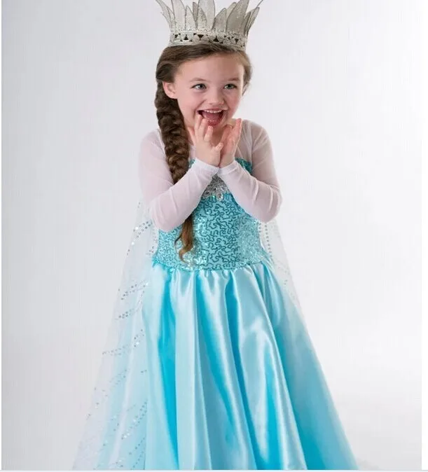Горячая Снежная королева Холодное сердце 2 Детские платья для девочек маленьких