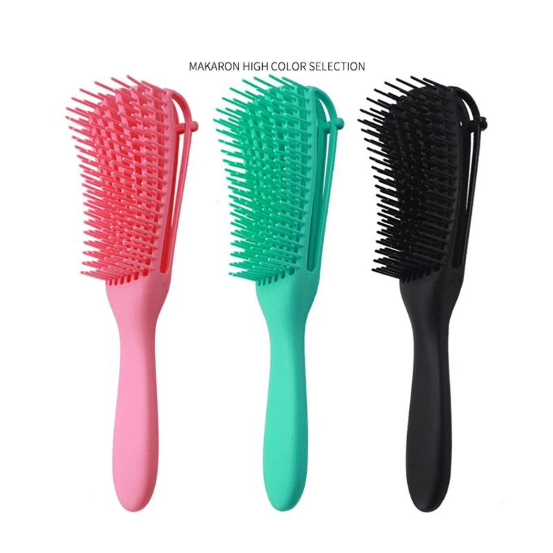 

etangling Brush with Edge Brush Double Side for Afro America 3a to 4c Texture,Detangling Comb for Kinky Curly/Coily Hair