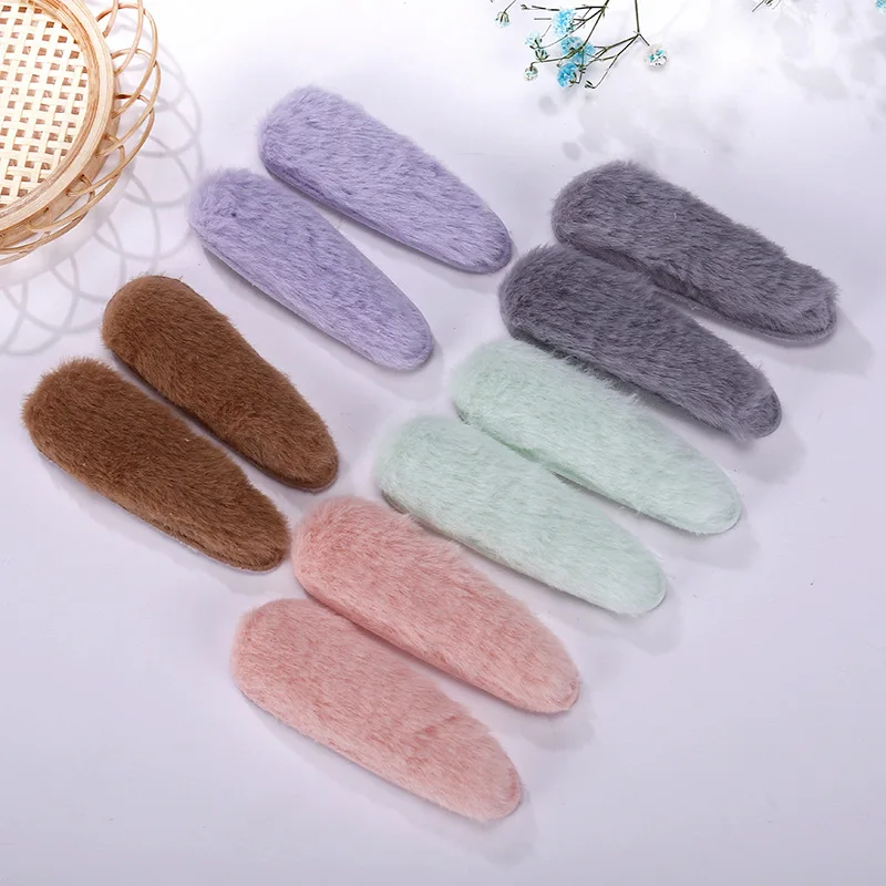 Накладки для волос с имитацией кроличьего меха BB 30 шт./лот 7 5 см аппликации без