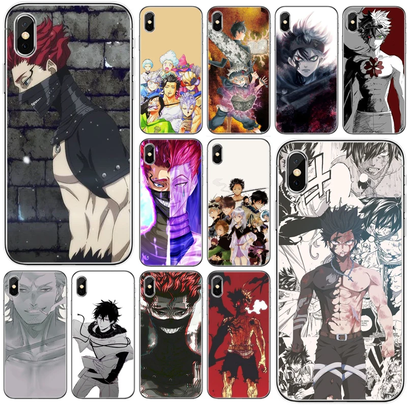 Черный чехол с четырехлистным клевером мягкий силиконовый из ТПУ для телефона