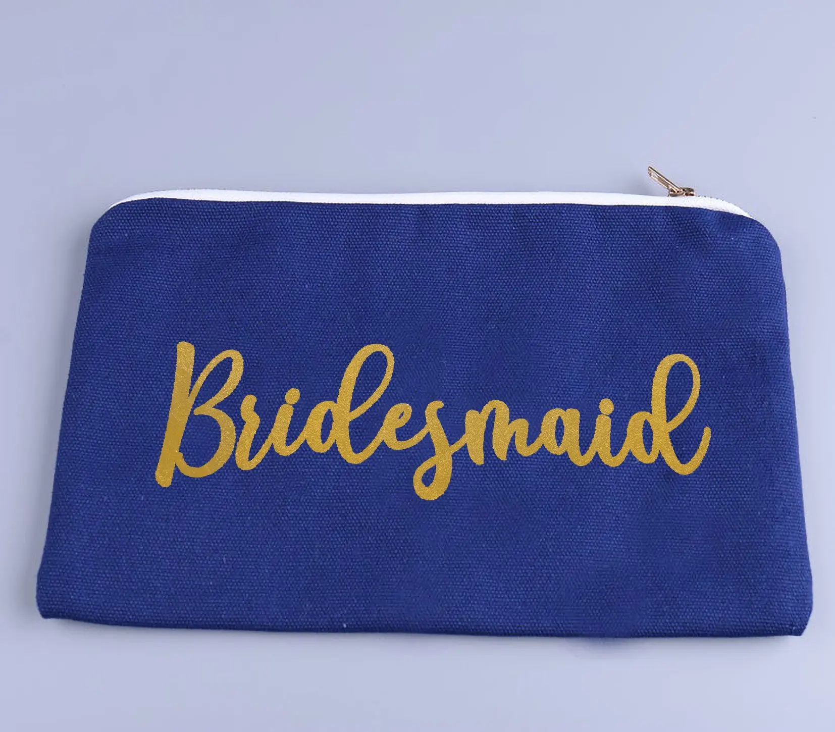 Косметичка из хлопчатобумажной ткани на молнии индивидуальный подарок с вашим