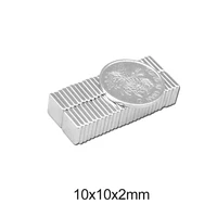 2050100200300pcs f 10x10x2 mm n35 strong square ndfeb rare earth magnet 10102 mm neodymium magnets 10mm x 10mm x 2mm