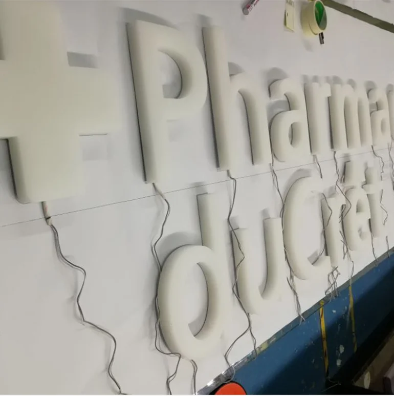 Подсветка по бокам и передняя подсветка 3D светодиодные буквы лицу