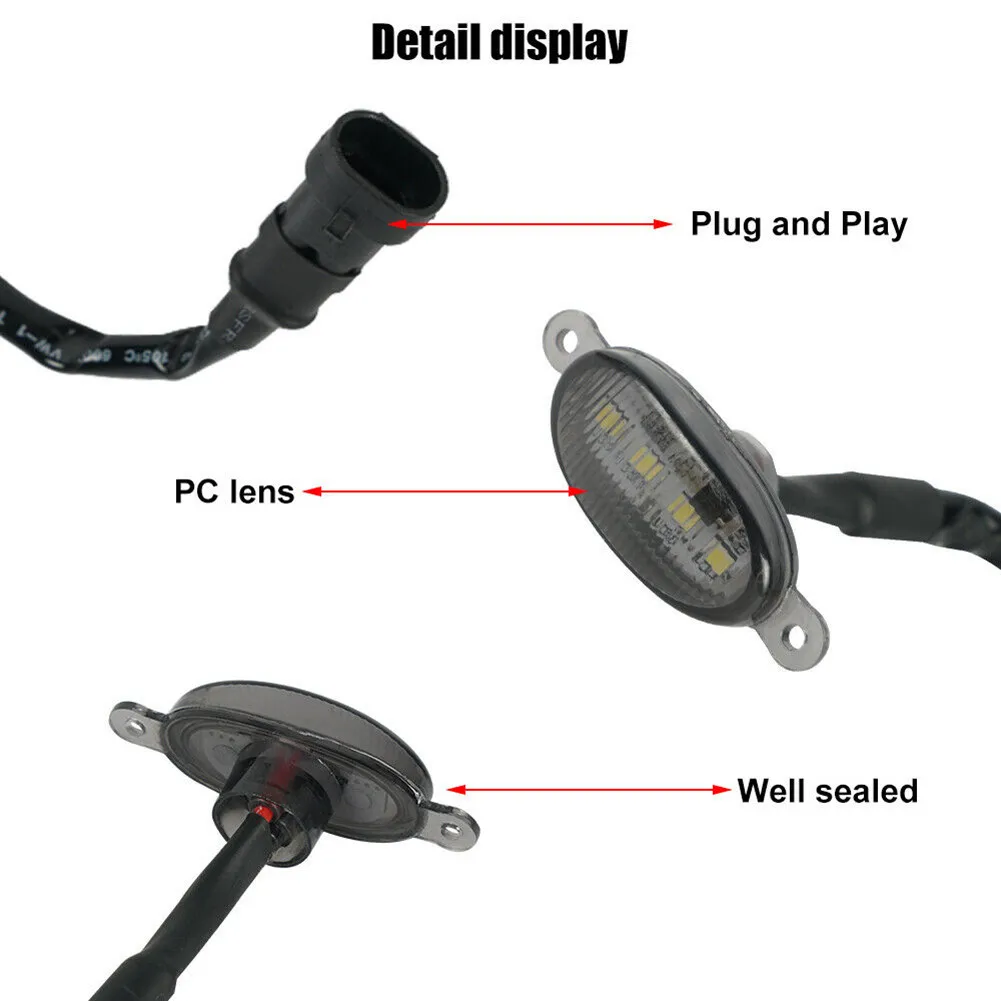 

Trim Grille DRL Running Lights Light Smoked Lens 3000k 4pcs ABS Plastic DRL