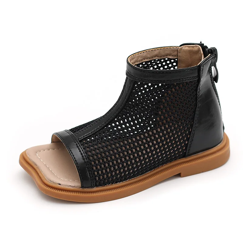 

Летние детские сандалии, модная сетчатая дышащая обувь для маленьких девочек, сандалии принцессы, сандалии на плоской подошве, римские санд...