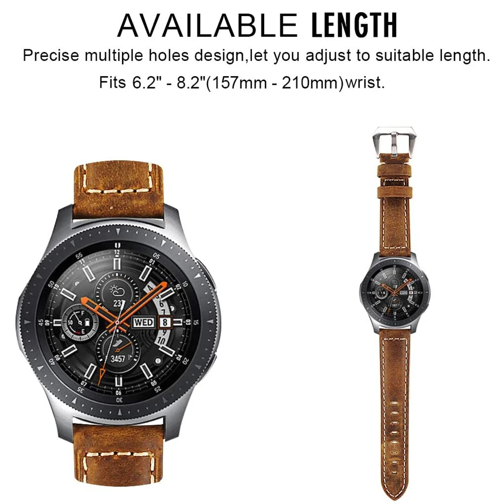 Ремешок 20 мм или 22 мм для Samsung Galaxy Watch4 Classic Band 46 мм или 42 мм из натуральной кожи на запястье, браслет для часов Watch 4 44 мм или 40 мм.