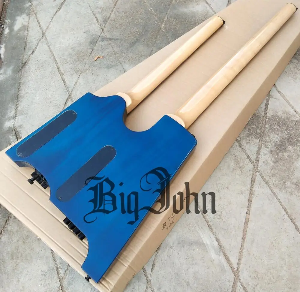 Новая электрическая гитара Big John с двойной шеей 4 струнная басовая верхняя часть и