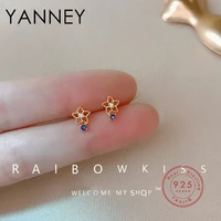 yanney silver color exquisite sparkling star zircon stud earrings for women fashion jewelry girlfriend gift