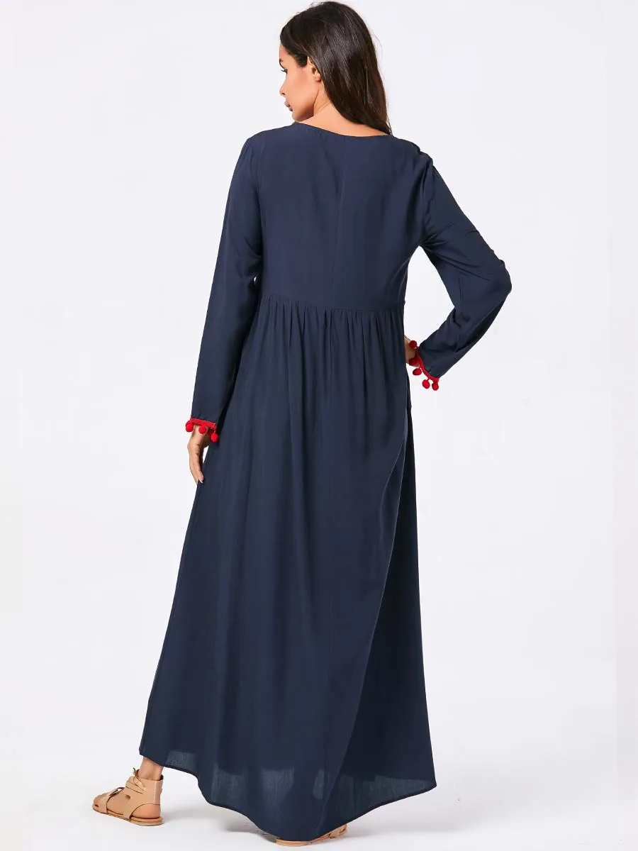 

Turkey Arab Muslim Abaya Dress Women Kimono Moroccan Kaftan Elbise Embroidery Maxi Hijab Dresses Islamic Clothing Vestidos 2020