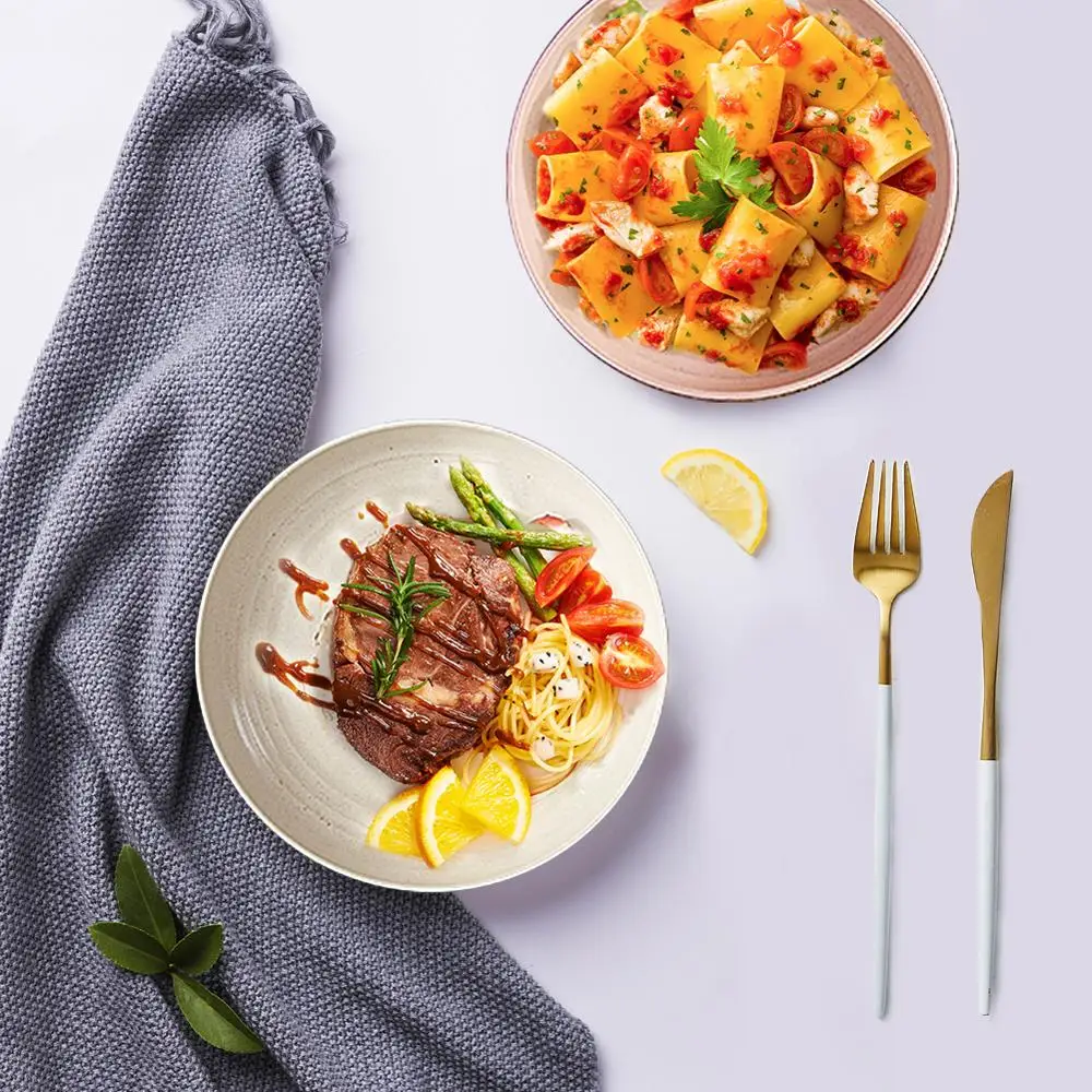 4 шт. легкие небьющиеся тарелки из пшеничной соломы обеденные посудомоечная