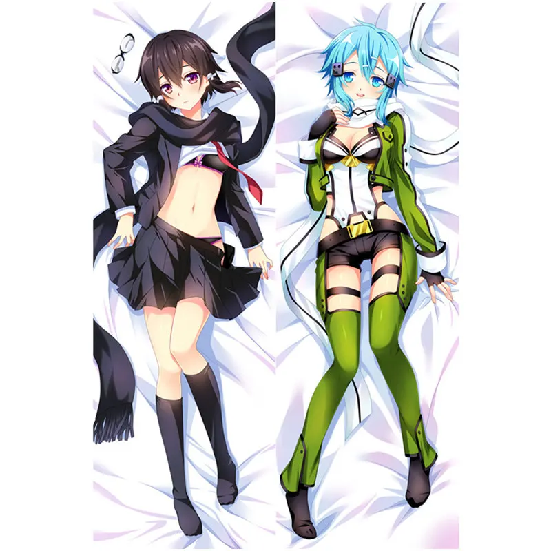 

Anime Sword Art Online SAO Asada Shino 50x150CM Skin Peach Dakimakura Case Two-sided 3D Print Bedding Hugging Body Pillow Covers