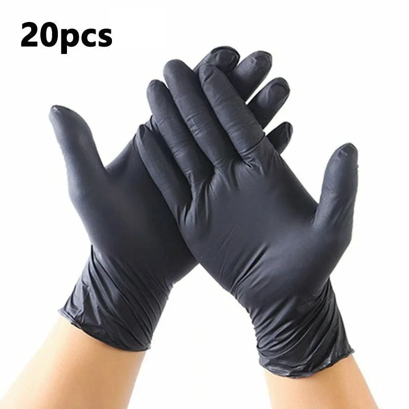 

20/100PCS Disposable Nitrile Glove Household Mitten Food Grade Waterproof High Elastic Protective Work Safety Cleaning Glove