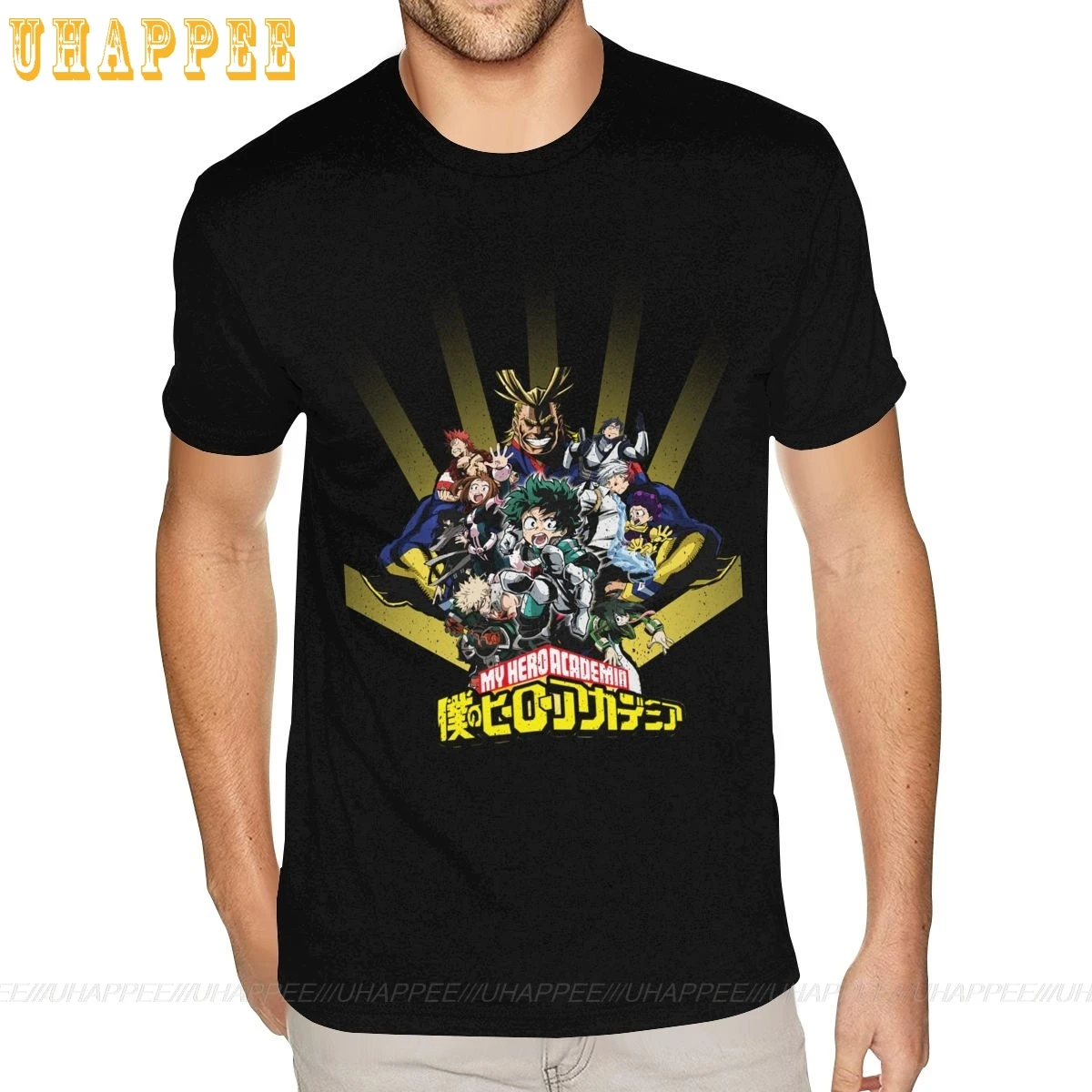 

Funky My Hero Academia Tee Shirts T Shirts Man 3XL Black Tee Shirt