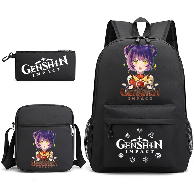 

2022 Genshin Impact Backpack Women's Men's Teen School Bag Travel Backpack
