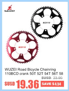 Wuzei Road Bicylcle 110BCD 35/50T Овальный Звездочка комплект велосипед 7075-T6 сплав Сверхлегкий эллипс восхождение Мощность передняя Звездочка пластина