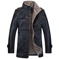 autumn winter casual pu leather jacket men slim fit motorcycle jacket fleece male coat faux leather jacket chaqueta cuero hombre