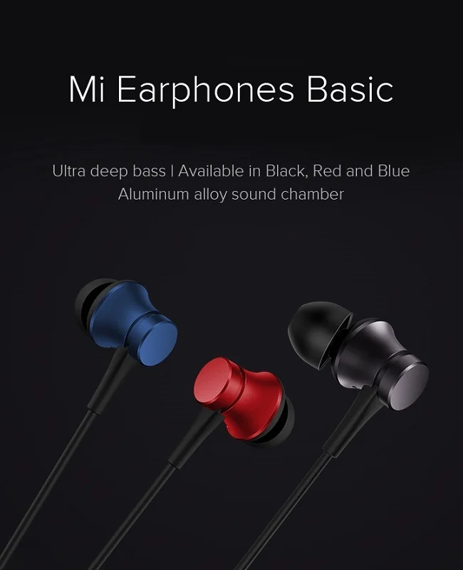 Оригинальные наушники Xiao mi Basic 3,5 мм новые поршневые наушники-вкладыши с mi c ультра-глубокими басами для mi 4 3 Red mi 4 NOTE 5 5A 5 P 7 8 pro