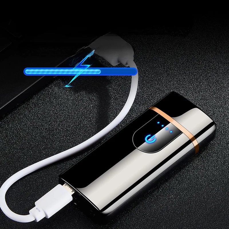 

Touch Induction Gas and Electricity Dual-use Lighter Gas Creative USB Electronic Cigarette Lighter Smoking Accessories for Weed