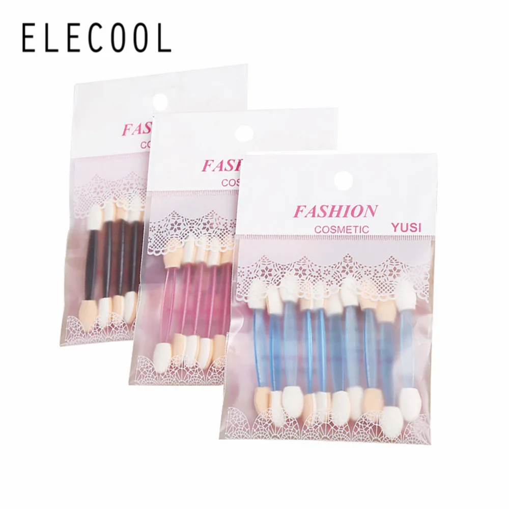 10 шт./компл. двухсторонние кисти для теней век Губка голова тени макияж