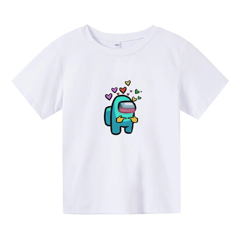 

2021New Kawaii Hot T Shirt Children Funny Summer Cartoon T-shirt For Girls Kid Boys clothing Unisex Short Sleeve