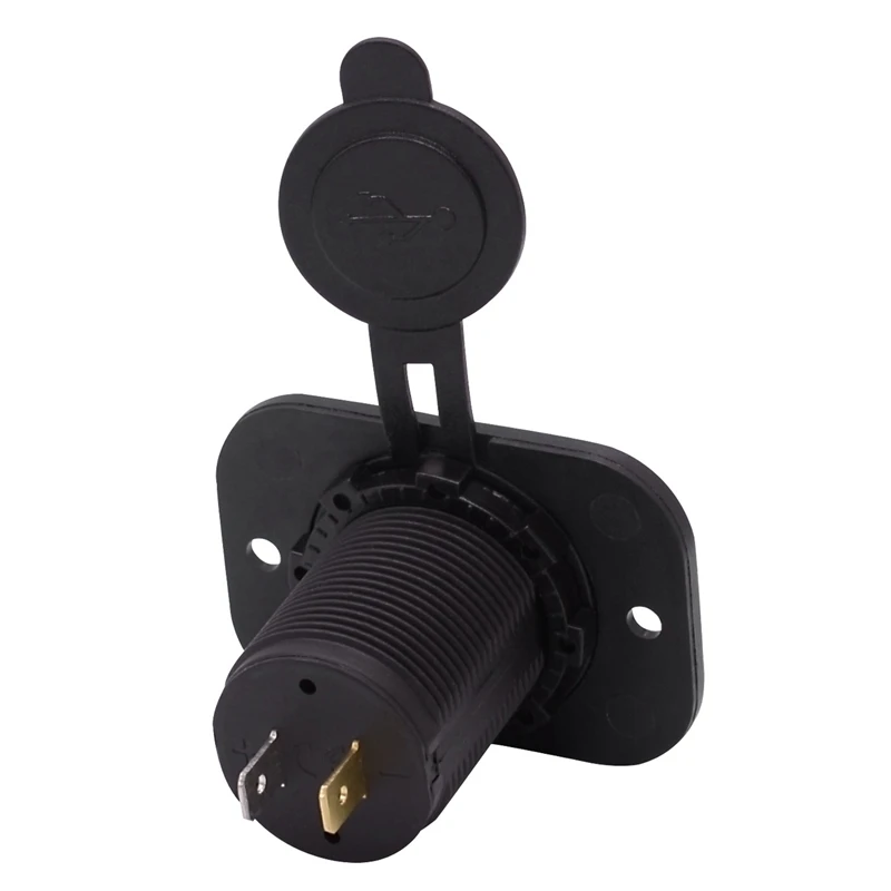 

Waterproof Motorcycle Dual USB Port Charger Socket 1A % 2.1A for Car Boat Marine RV Mobile with Blue LED Indicator