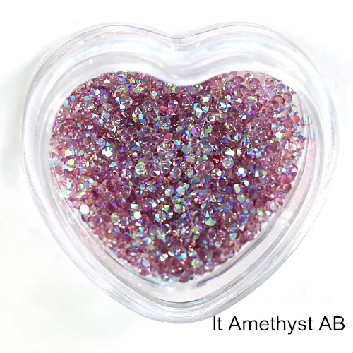 lt Amethyst AB 1,1 мм-1,6 мм стразы мини-Пикси стразы без горячей фиксации микро-циркониевые блестящие стразы мини-украшения для дизайна ногтей B3191 - Цвет: lt Amethyst AB