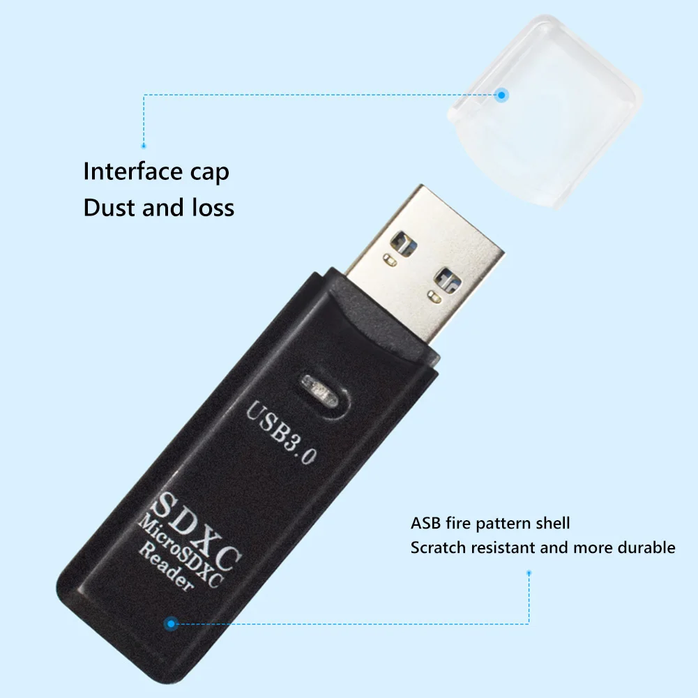 

Memory Cardreader SD TF Smart Cardreader Adapter 2 in 1 TF Card Reader USB 3.0 Card Reader Adapter Drive Free for PC Flash