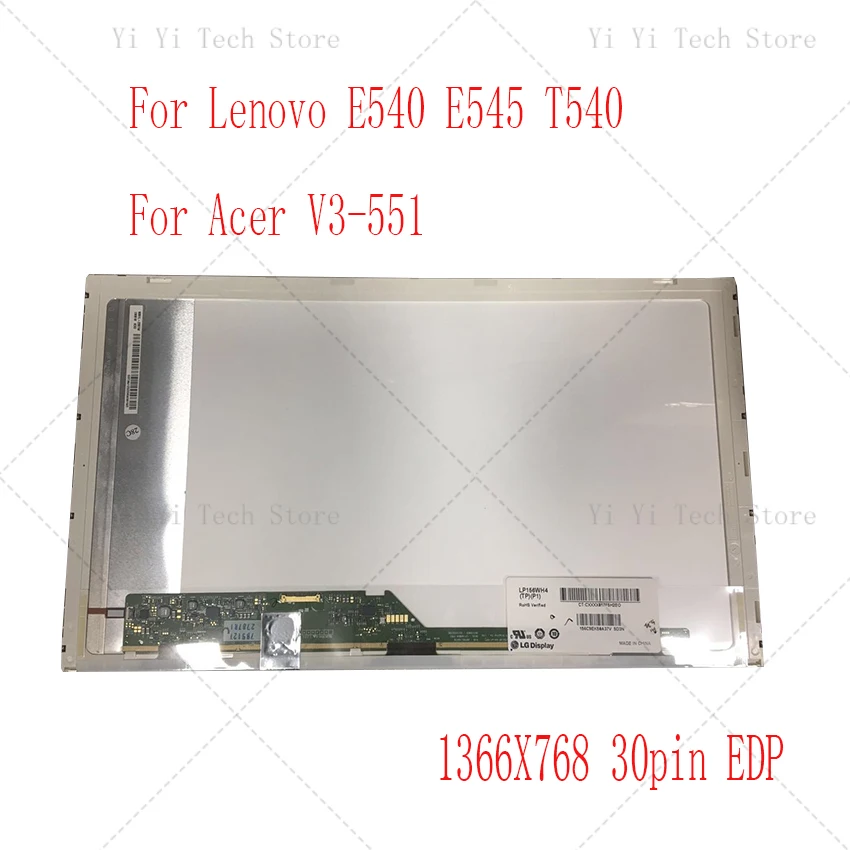 

New Replacement for B156XTN02.6 LP156WH4-TPP2 Display LCD LED Screen 1366X768 30pin Laptop Matte Matrix