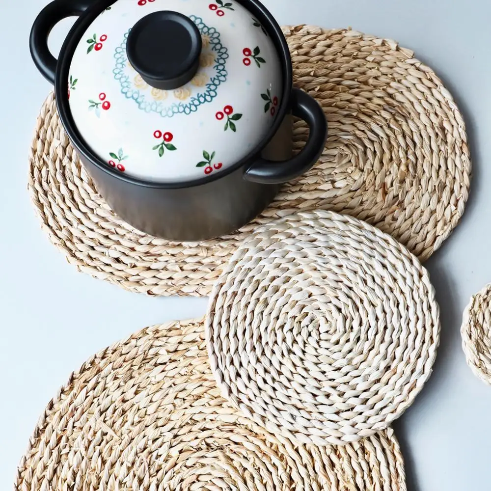 Винтажный изоляционный коврик креативный кожаный ручной работы кукурузный