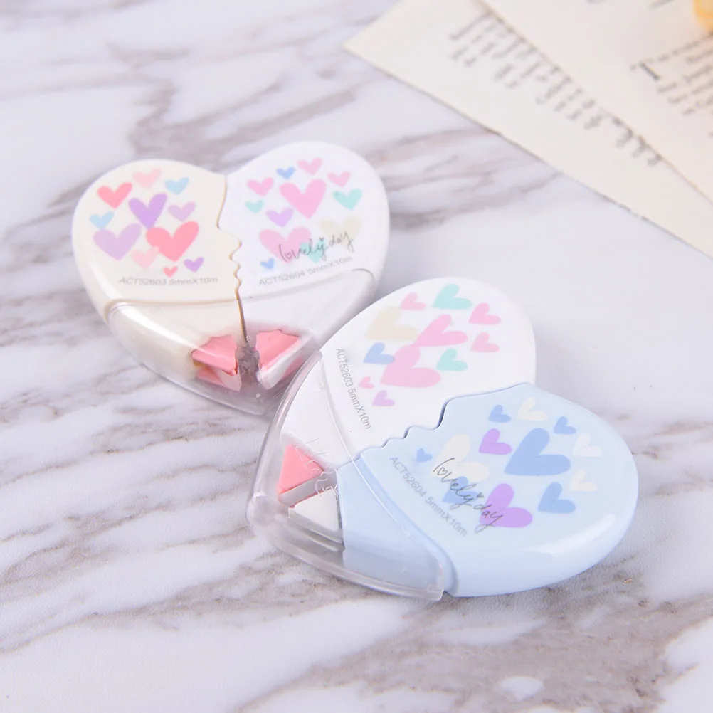 

HOT 2pcs/pack 10M Creative Heart to Heart Correction Tape Corrective Erasers School Office Supply Student Stationery Gift