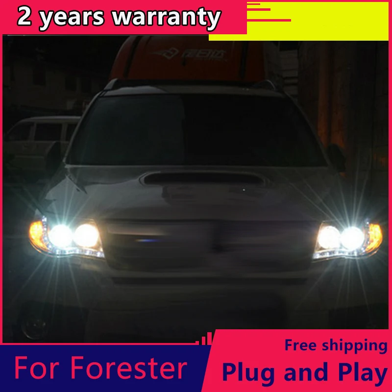 Для Subaru Forester фары 2011-2013 светодиодный DRL H7 D2H Hid вариант Ангел глаз Bi Xenon для