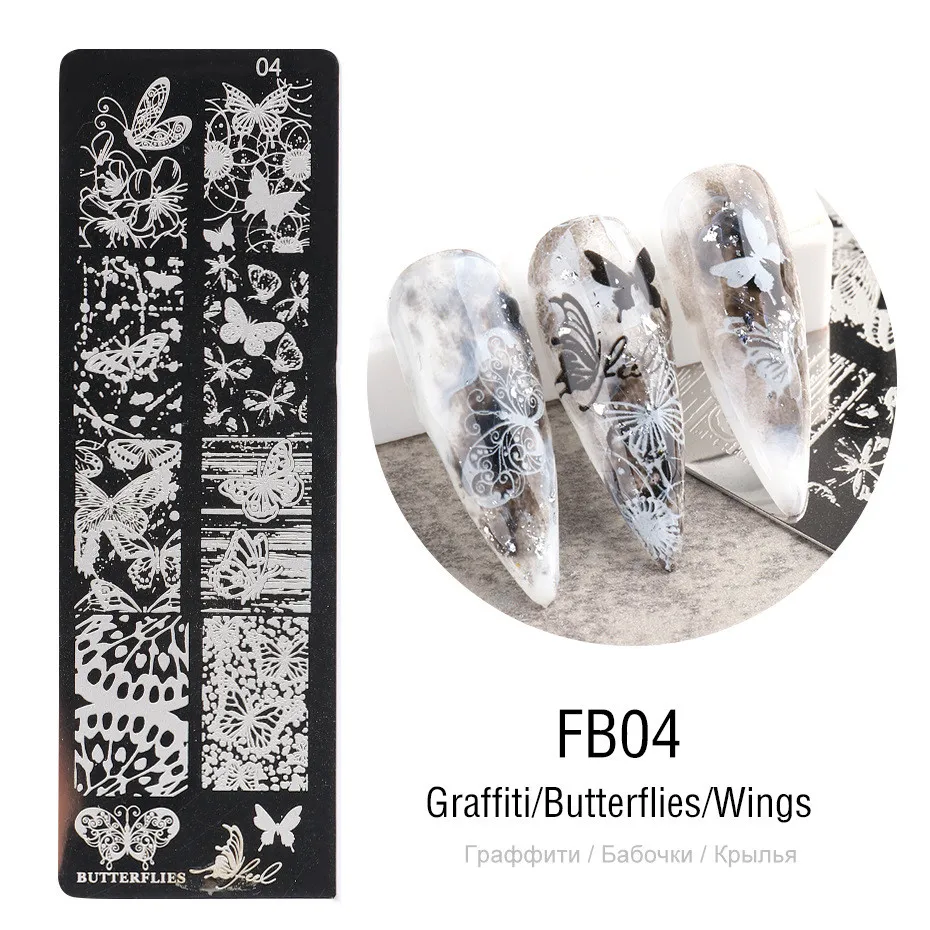 

Nail Art Transfer Plate Animal Underwater World Love Maple Leaf Butterfly Flamingo Nail Template Transfer Stamping Plates Nails
