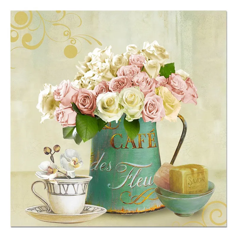

YNX 5D DIY diamond painting flower vase flower cross stitch full round square diamond bedroom living room mural decoration gift