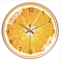 orange lemon fruits acrylic wall clock lime pomelo modern kitchen clock watch home decor fresh tropical fruit wall art timepiece