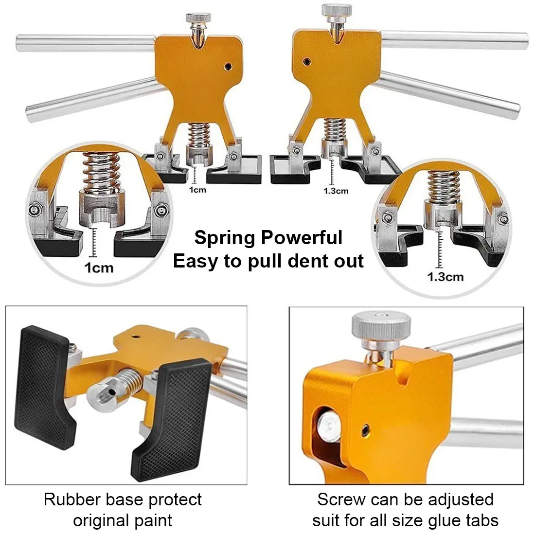 

Auto Paintless Dent Repair Kits - Car Dent Puller with Bridge Dent Puller Kit for Automobile Body Motorcycle Refrigerator Tools