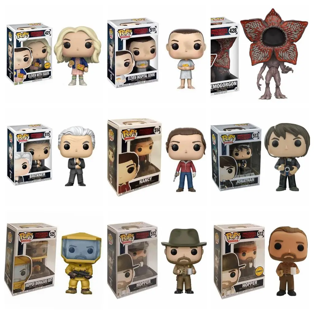 Pop Stranger Things Hopper ELEVEN с Eggos Demogorgon Нэнси Бреннер Джонатан экшн игрушка фигурки Модель
