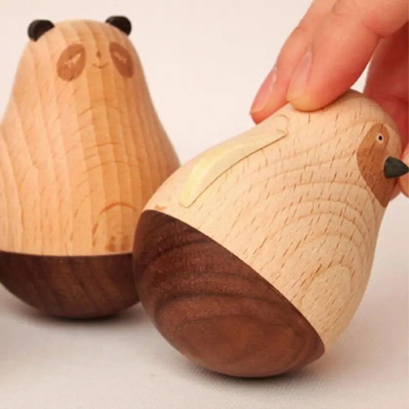 

Cartoon Wooden Tumbler Doll Toy Fairy Garden Decoration Accessory Birthday Gift F3ME