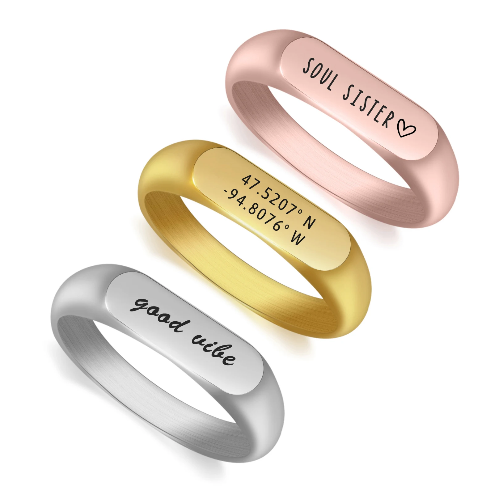 По индивидуальному заказу кольцо персонализированные Кольца из нержавейки