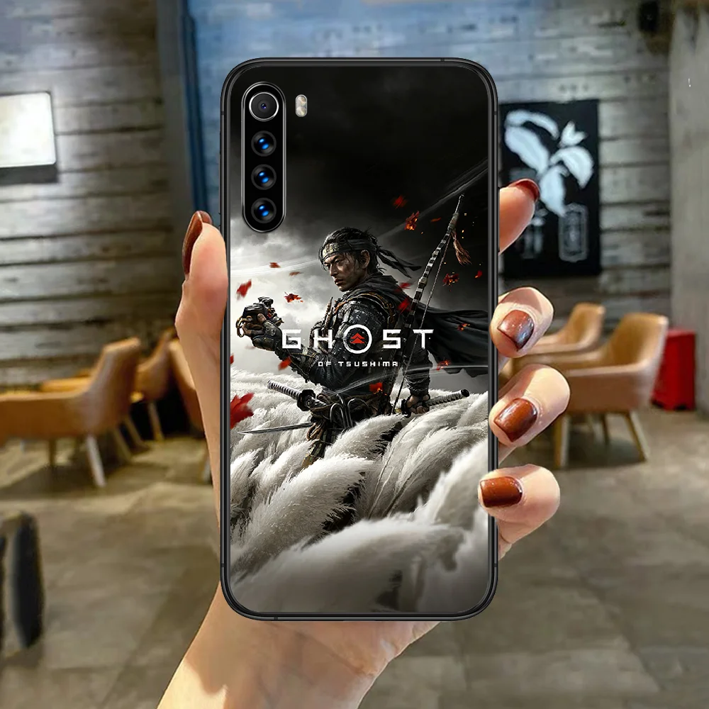 

Ghost of Tsushima Phone Case Cover For XIAOMI Redmi Note 3 4 4X 5 6 7 8 9 Pro T S Max black Back Luxury Bumper Painting Coque
