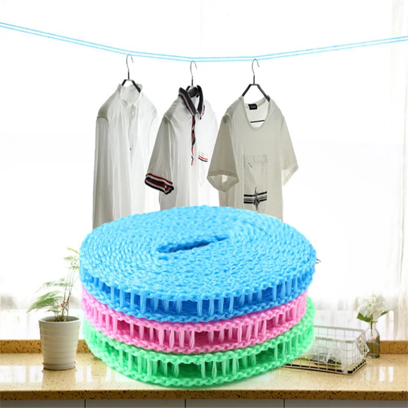

1PCS Portable Non-slip Clotheslines Windproof Clothesline for Outdoor Indoor Home Travel Drying Rack Clothesline