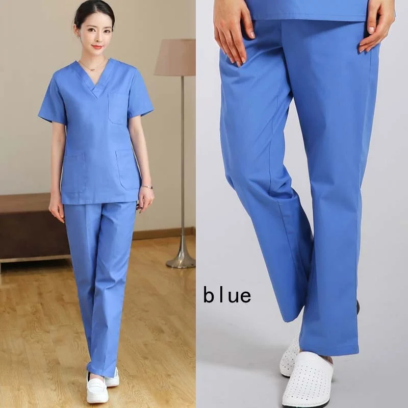 Для женщин и мужчин скраб брюки из чистого хлопка медицинская форма доктор