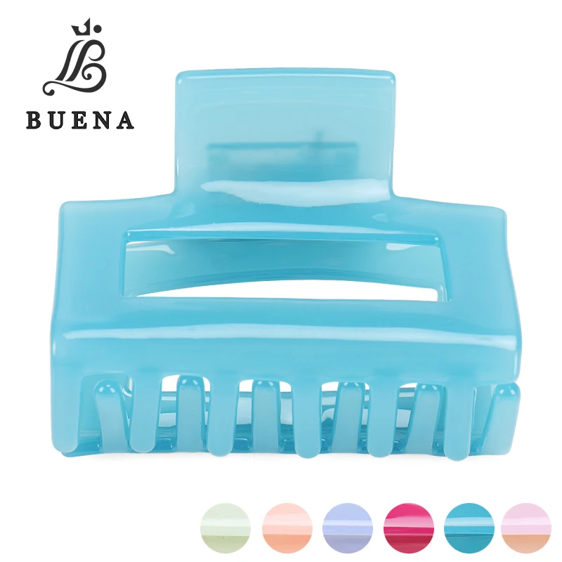 

Korean Styles Candy Color Hair Claws High Quality Acetate Hair Claws Simple Single Color Hair Clips for Girls