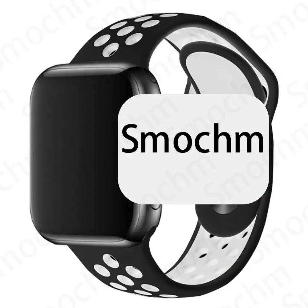 Smochm IWO 8 Plus DIY новые умные часы Bluetooth 1:1 Series 4 Беспроводное зарядное устройство MTK2502 обновлено для Apple Watch iPhone Android - Цвет: Black BlackWhite