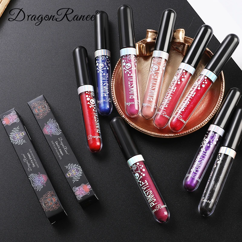 

Halloween Skull Symphony Lip Gloss European And American Style Shiny Metal Lipstick Non-stick Cup Lip Gloss Lip Makeup TSLM1