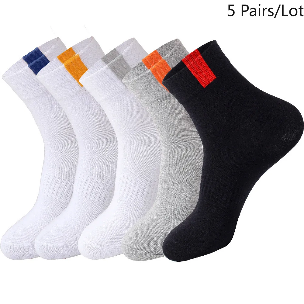Осенне-зимние хлопковые носки для мальчиков однотонные мужские уличные