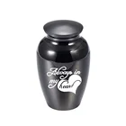 Память ПЭТ Шкатулка зола после Кремации Ювелирных Изделий человеческого пепла урна большого сердца Резные всегда в моем сердце Мемориал урна похоронные банку подарок