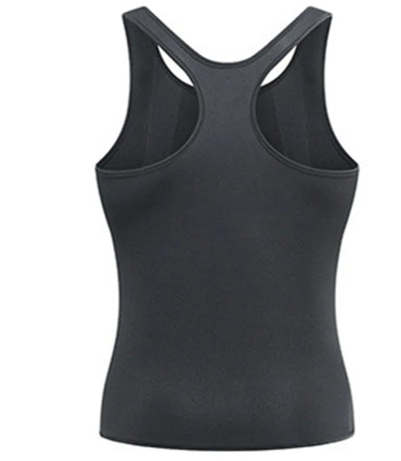 Мужская корректирующая майка без рукавов на молнии Неопреновая компрессионная